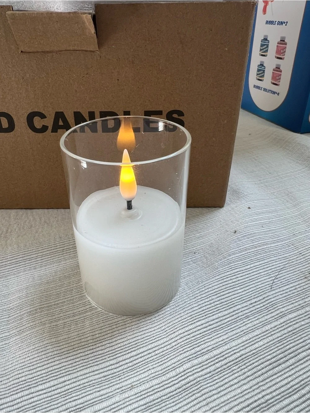 White LED Flameless Candle in Clear Glass - Home Accents 6 included